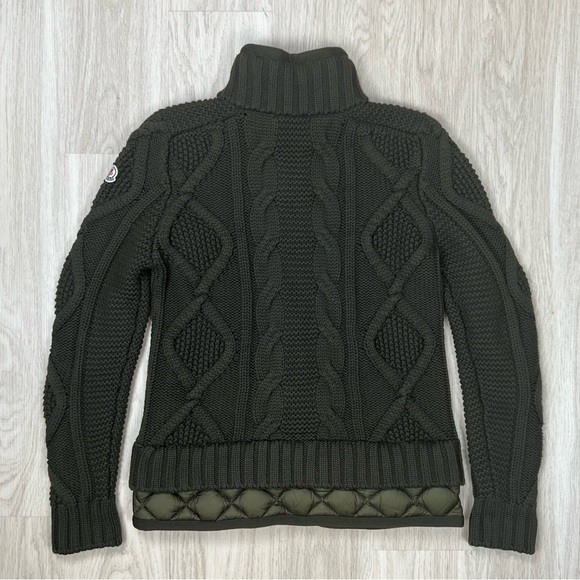 💚MONCLER💚Virgin Wool Turtleneck Quilted Cardigan - Picture 9 of 13